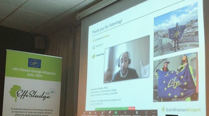 #EffiSludge closing event. "EffiSludge for LIFE shows the value of industrial symbiosis. The #LIFEProgramme is pleased to support demonstration projects like this one" by Julien Tami <a href="/LIFEprogramme/">LIFE Programme</a>