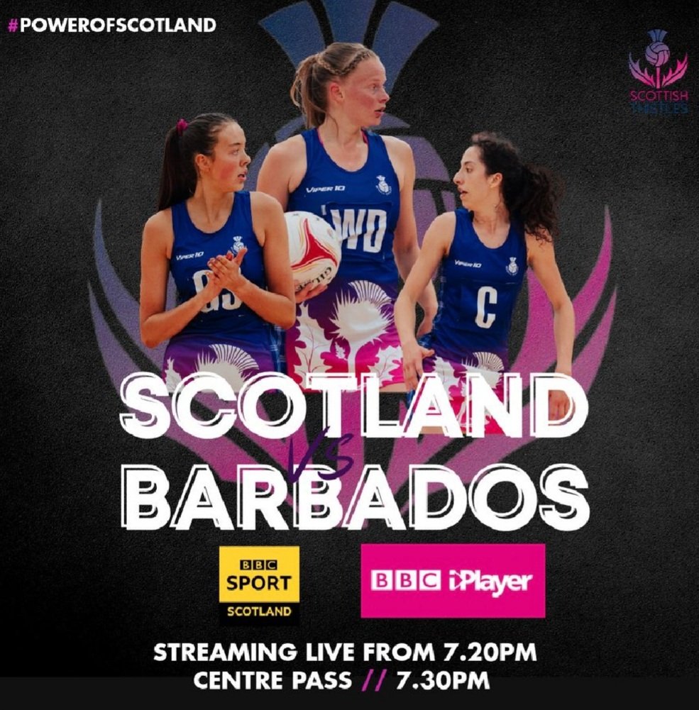 Lindsey_Chapman's tweet photo. International #netball is back!

@ScotThistles v @netballbarbados

Fast, smart, physical &amp; female led.

So excited to be sharing the commentary booth with @Lynsey_G &amp; @CoachLisaA

Join us &amp; @LauraMcGhie_ @lesleymac6 LIVE 7.30pm 💙

https://t.co/J4ryAiv2cq
https://t.co/4tRaNJXTUy https://t.co/ZxrWuPxbrg