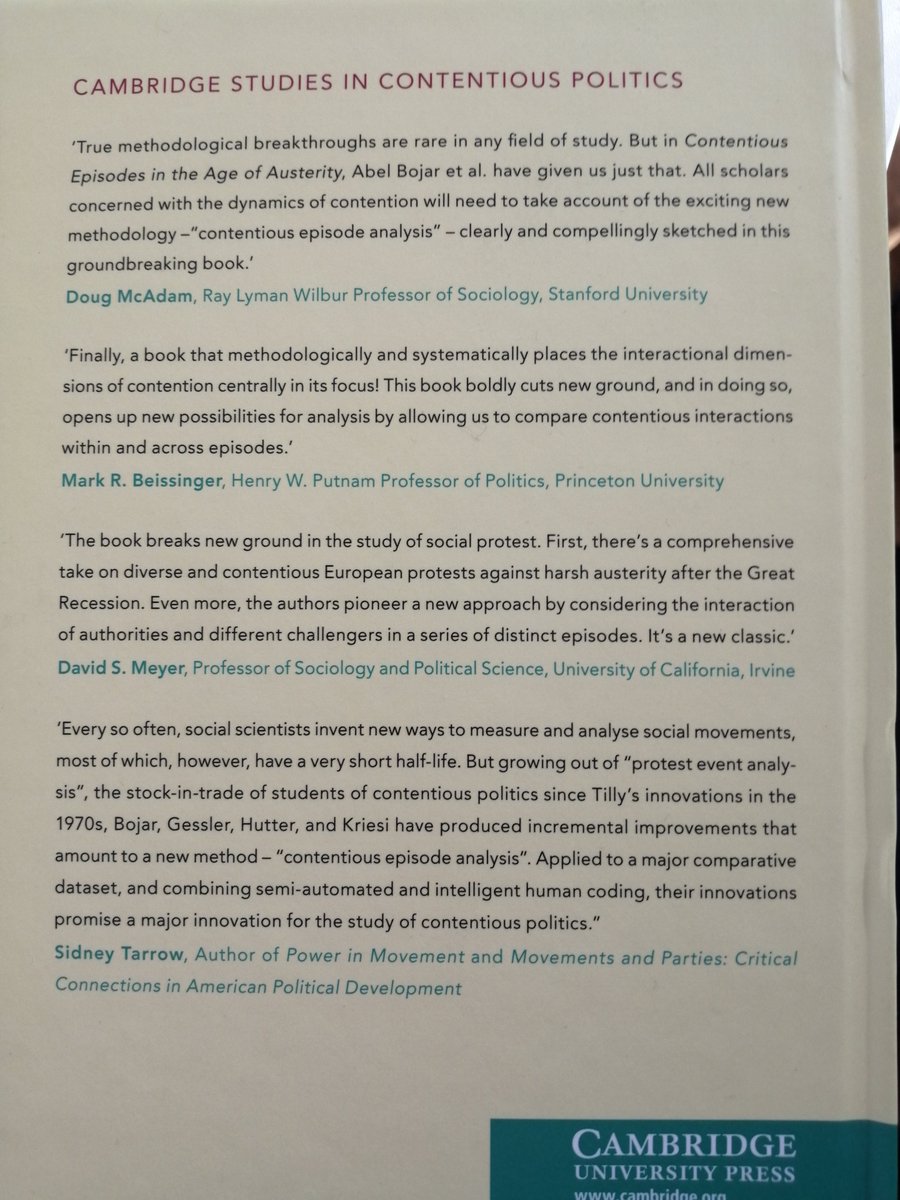 Swen Hutter (@swenhutter) on Twitter photo Blue sky in Berlin and this beauty has arrived!😀
Contentious episodes in the age of austerity:
Studying the dynamics of government-challenger interactions! <a href="/CUPAcademic/">Cambridge University Press - Academic</a>
Co-authored with <a href="/argialti/">Argiris Altiparmakis</a> Abel Bojar <a href="/th_ges/">theresa gessler (inactive) @gessler.bsky.social</a> <a href="/SophiaHunger/">Sophia Hunger @sophiahunger@social.dev-wiki.de</a> Hanspeter Kriesi Katia Pilati & <a href="/jschultecloos/">Julia Schulte-Cloos</a> Blue sky in Berlin and this beauty has arrived!😀
Contentious episodes in the age of austerity:
Studying the dynamics of government-challenger interactions! <a href="/CUPAcademic/">Cambridge University Press - Academic</a>
Co-authored with <a href="/argialti/">Argiris Altiparmakis</a> Abel Bojar <a href="/th_ges/">theresa gessler (inactive) @gessler.bsky.social</a> <a href="/SophiaHunger/">Sophia Hunger @sophiahunger@social.dev-wiki.de</a> Hanspeter Kriesi Katia Pilati & <a href="/jschultecloos/">Julia Schulte-Cloos</a>