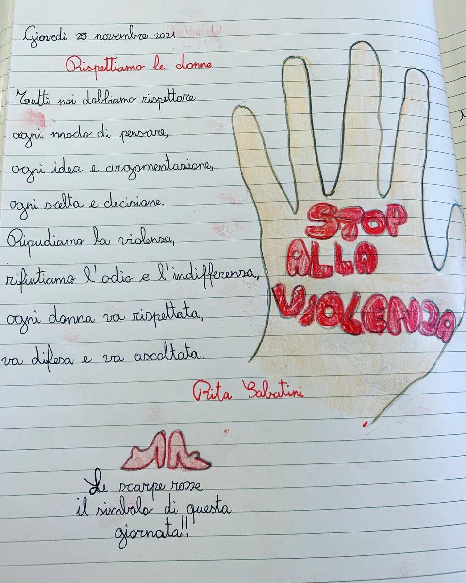 elisetta1979's tweet photo. Non parliamone solo il 25 novembre, non parliamone solo con i “grandi”, parliamone sempre e con tutti.
@IC_via_Dante classe IVA Dante
#educazionecivica #uominiedonnedeldomani #seminiamo #teacherlife🍎 https://t.co/2Ysd56A621