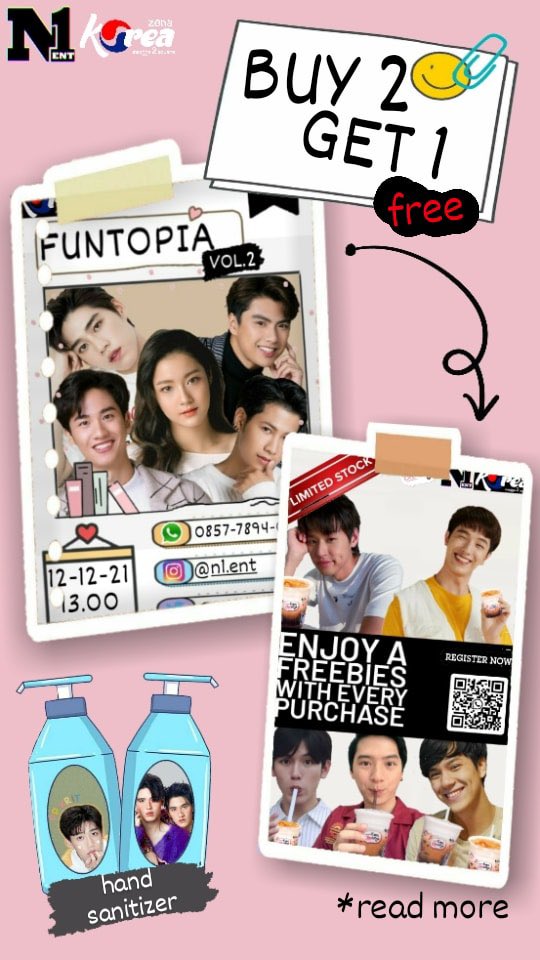 ent_n1's tweet photo. 💠FUNTOPIA EXHIBITION Vol.2💠

Minggu , 12 Desember 2021 
13.00 ~ selesai 
Zona Korea at Mangga Dua Square 

MAIN EVENT 
■ Exhibition 
■ Karaoke Bersama 
■ Doorprize 

HTM : 50K 

CP 085778940096 (WA)

#BadBuddySeries #singto #namtan #ppkritt #ohmpawat #taytawan #eventthailand https://t.co/OCth34CFmF