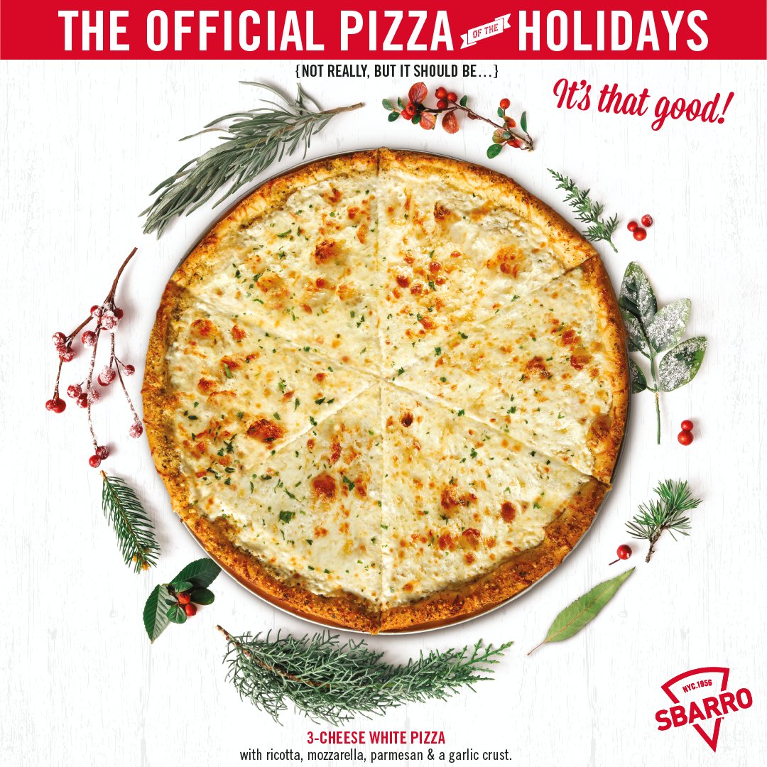 تويتر Sbarro Pizza Uk على تويتر Mariah Carey Voice All I Want For Christmas Is You The 3 Cheese White Pizza From Sbarro Here For A Good Time Not A Long Time