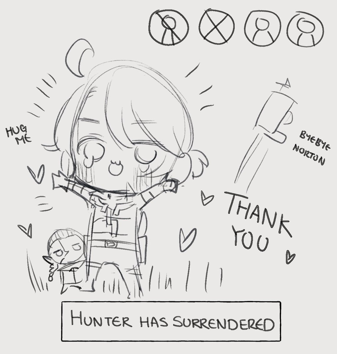 Later on I realised their username is a variation of Lucasimp and they told me they usually release Luca…
which is admirable cuz I catch and throw Luca any chance I get since I'm bad at playing as hunter ^_T 