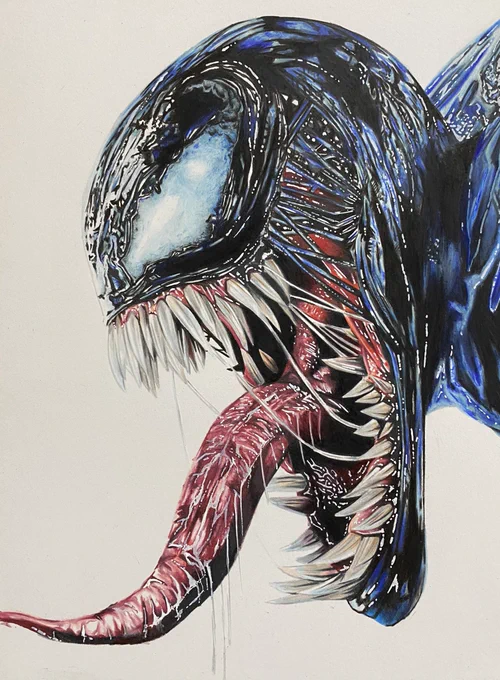 #ヴェノム #ヴェノムレットゼアビーカーネイジ #Venom #VenomLetThereBeCarnage 
ヴェノム:レット•ゼア•ビー•カーネイジいよいよ公開‼︎
色鉛筆でカーネイジとヴェノムを描きました! 