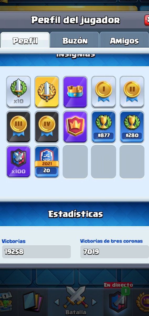 Creo volveré a jugar CR 🥴 
Lastima que no fue en mi cuenta personal .