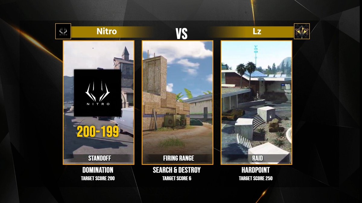GGL_CoDM's tweet photo. #CODモバイル GGLX 決勝トーナメント

⚔️GAME1 DOMINATION⚔️

Nitro(@Nitro_Official9) 🆚 Lz(@LIZARD_CODM)

先日のドロー試合を彷彿させるような大接戦！初戦はNitroが勝利！

ライブ配信はコチラ👇🏻
https://t.co/86A4WyckM6

#GGLX https://t.co/zvdZ1RVtKO