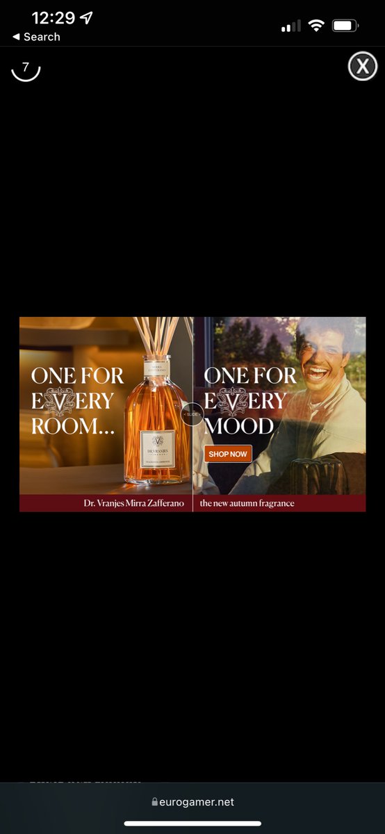 ClodOfWar's tweet photo. Hey @eurogamer  what gives? I get that ads are important for your income but having this cover the entire screen suddenly as I’m scrolling down is not conducive to a good reading experience. https://t.co/225GTDTdwS