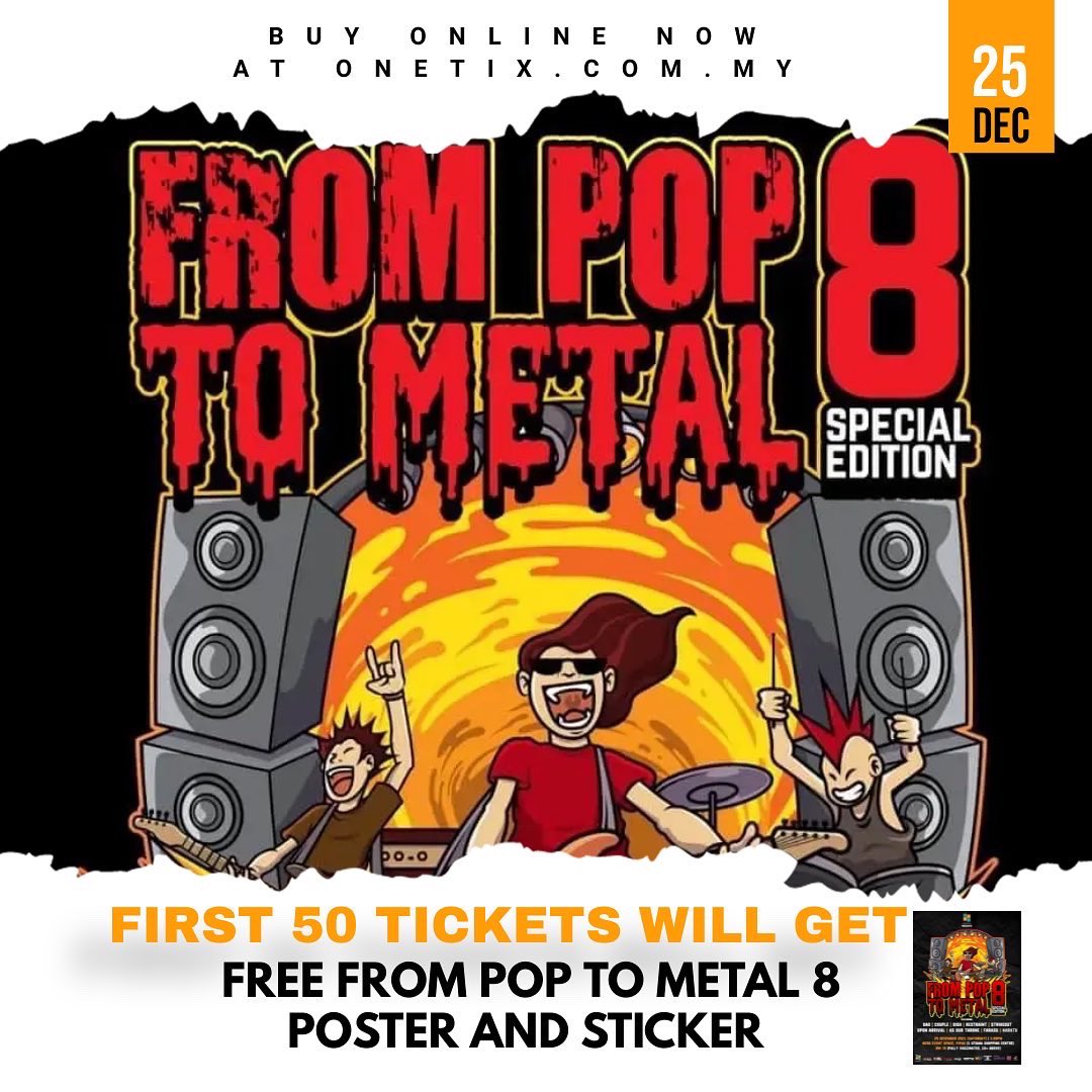 insider_satell's tweet photo. Great news guys!
First 50 tickets will get FREE @frompoptometal 8 poster and sticker.
Almost 40 percent ticket were sold out, so buy yours online now!
Have a nice day!
https://t.co/jPB4Hg8JjO?…
#fptm #fptm8 https://t.co/9fL7tS2ifw