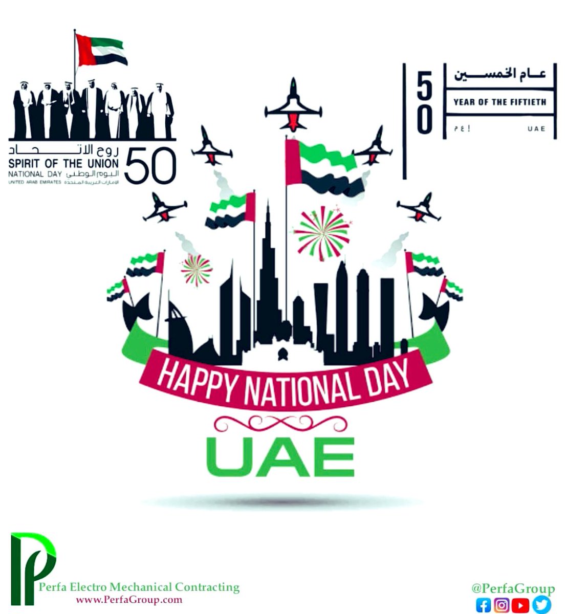 PerfaGroup's tweet photo. 50 years of history. 
50 years of unity.
50 years of unwavering achievements. 
50 years of exceptional growth. 

We look forward to the next 50 years of progress and prosperity. 

Happy 50th UAE National Day 🇦🇪

#uae🇦🇪 #UAE50 #UAENationalDay https://t.co/qr4DLwN3Nc