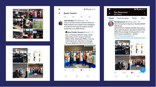 ConferencesN's tweet photo. Poster sessions help with engagement for both in- person and virtual attendees, they also give great photo opportunities, image kindly sent onto us by @RosBeaumont from a recent event held @UniofNewcastle 
#conferencesupport #posterboards #hybrid https://t.co/ZHTnOjAOR9