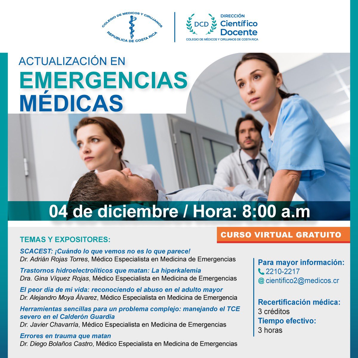 Cordialmente invitados a esta actividad académica virtual el próximo Sábado 4 de Diciembre a partir de la 8 am 

Puede inscribirse haciendo click en el siguiente link 🥸➡️➡️ us06web.zoom.us/webinar/regist…

#educacion #medica #continua #FOAMed #emergencias