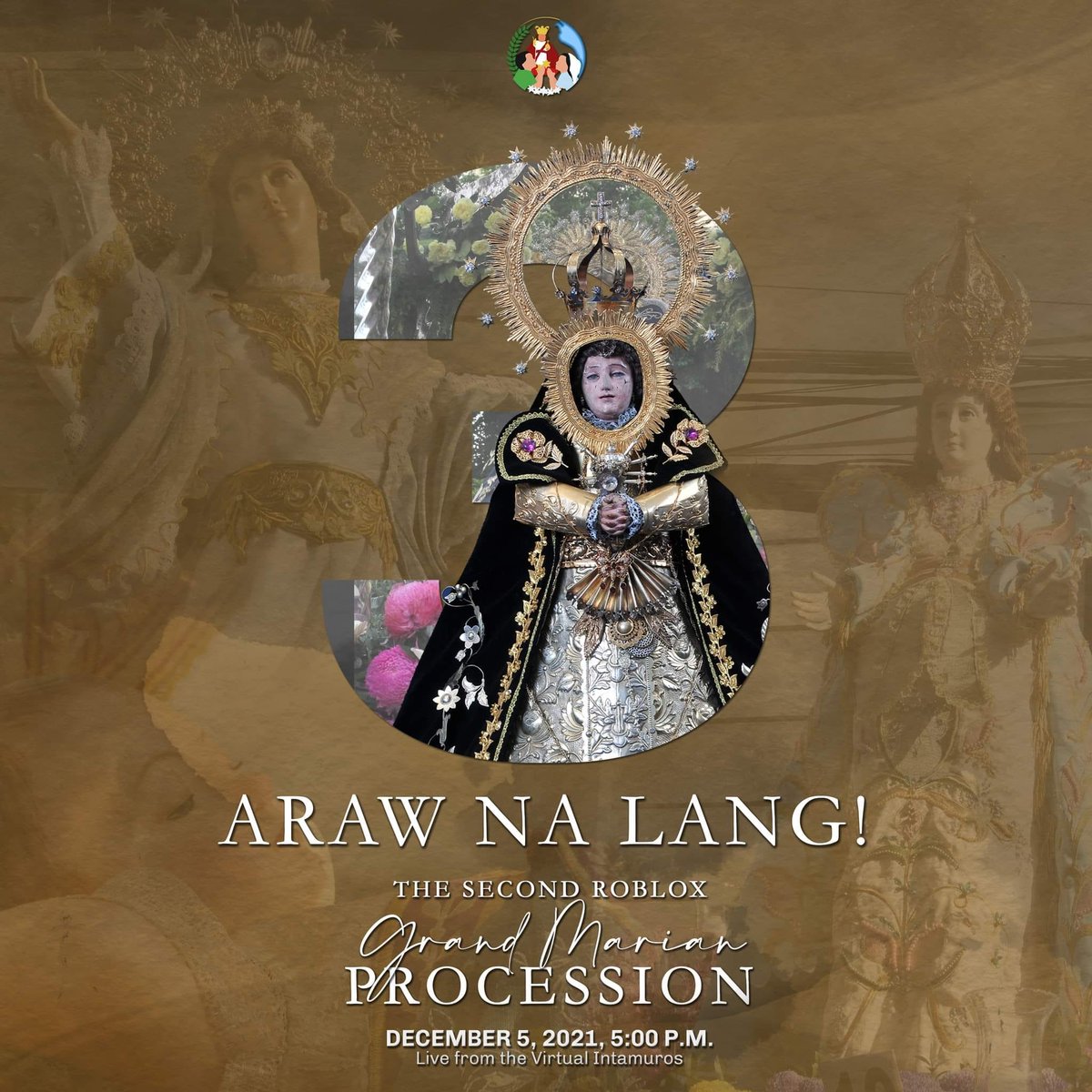 FilCatholicsRBX's tweet photo. ka-RFC! 

Tatlong araw na lang at 2nd ROBLOX Intramuros Grand Marian Procession na! Tunghayan ang higit sa 100 entries ngayong taon. Hatid sa inyo ng kalakbay ninyo, ang Roblox Filipino Catholics. 

#RoIGMP2021
#IGMPrfc
#Kalakbay https://t.co/iuRmP8Y7Rf