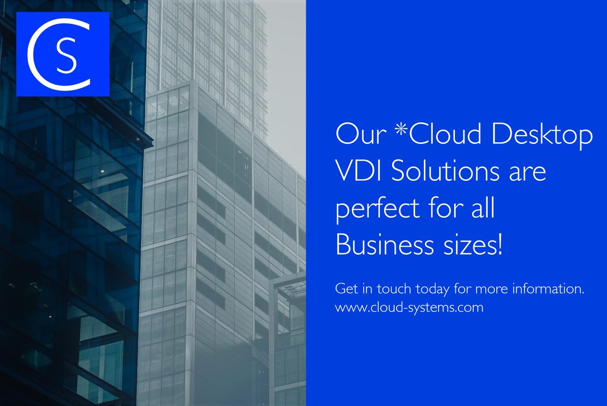 Cloud_Systems's tweet image. Contact our team today for more information: cloud-systems.com/contact-us/

#thecloudsystemsgroup #cloud #publiccloud #privatecloud #remoteworking #remoteworkingsolutions #vdi #virtualdesktop #remotedesktop
