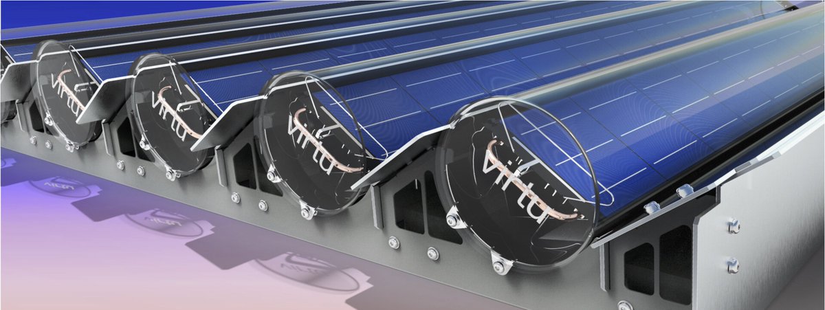 DavidDoyle74's tweet photo. Still drooling over the #VirtuPVT from @NakedEnergyLtd and wondering when general availability may be……?
Great system for augmenting the usual 20% efficiency of a PV solar cell with traditional solar heat in a slim and great looking package - perfect for my flat roof…… 🙂 https://t.co/vQqGYcA7om