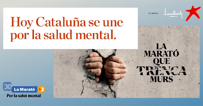 LundbeckES's tweet photo. Vuelve la @la_marato de TV3, este año dedicada a la #Saludmental.

Y como no podía ser de otra forma, en Lundbeck colaboramos en esta gran iniciativa porque estamos comprometidos con la salud del cerebro.

¡Muchas gracias a tod@s los que lo hacen posible! #LaMaratóTV3 https://t.co/OcRKUnHQ60