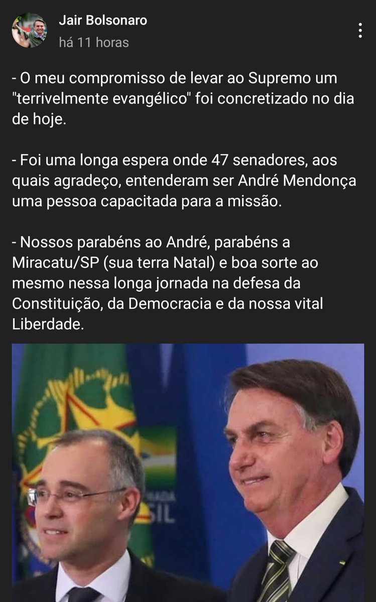 Terlusia's tweet photo. Alguém respeitado pela direita!!! 🙏🙏🙏🙏🙏 #AndreMendoncaNoSTF https://t.co/kFDpJLglqu
