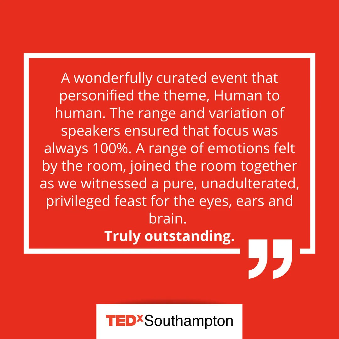 TEDxSoton's tweet photo. We have been totally blown away by the amazing feedback on this event and want to thank everyone for being involved, being moved and taking the time to tell us! Here is to many more great TEDx events across our fine region.😍

#feedback #thankful #ideasworthspreading https://t.co/SS3oOkhoJm