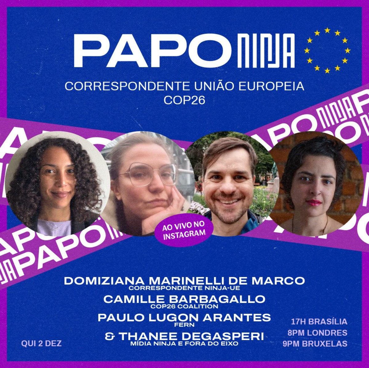 Domizianamari's tweet photo. Thrilled!
Join us on IG today at 9pm (Brussels time). I’ll have the pleasure to meet amazing speakers and dig together into the #COP26Glasgow result, the people’s #COP26Coalition and the #COPCollab26 media technology. https://t.co/RCjCFHUpi0