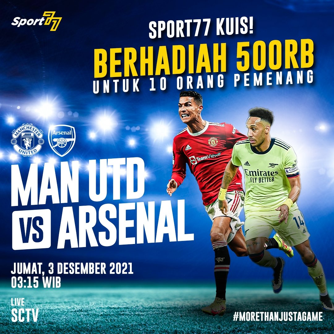 🚨 TEBAK SKOR 🚨
 
Nih yang pada nanyain kuis! Syaratnya:
 
- Tebak Skor dan gunakan hashtag (Contoh : MU 1 - 1 Arsenal #MoreThanJustAGame)
- Wajib follow <a href="/Sport77Official/">Sport77 Official</a> , Retweet dan Like postingan ini
- Kuis ditutup saat kick-off dimulai
- 1 akun 1 tebakan

Good luck Sob!! 🔥