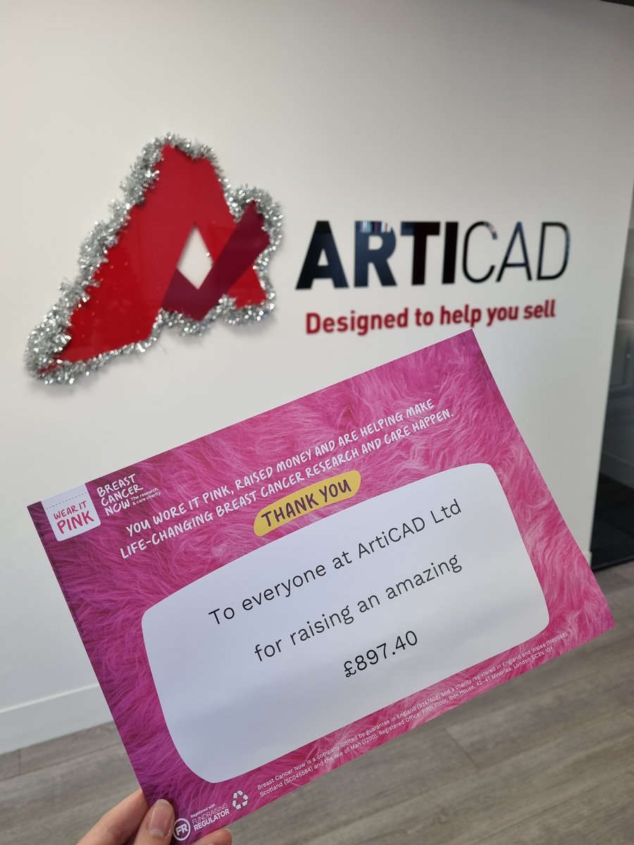 At ArtiCAD we raised a huge £897.40 for the amazing @BreastCancerNow 💞 We had lots of fun taking part in Wear it Pink, playing games on the @oculus headset and much more 💯 #fundraising #breastcancernow #wearitpink #articad