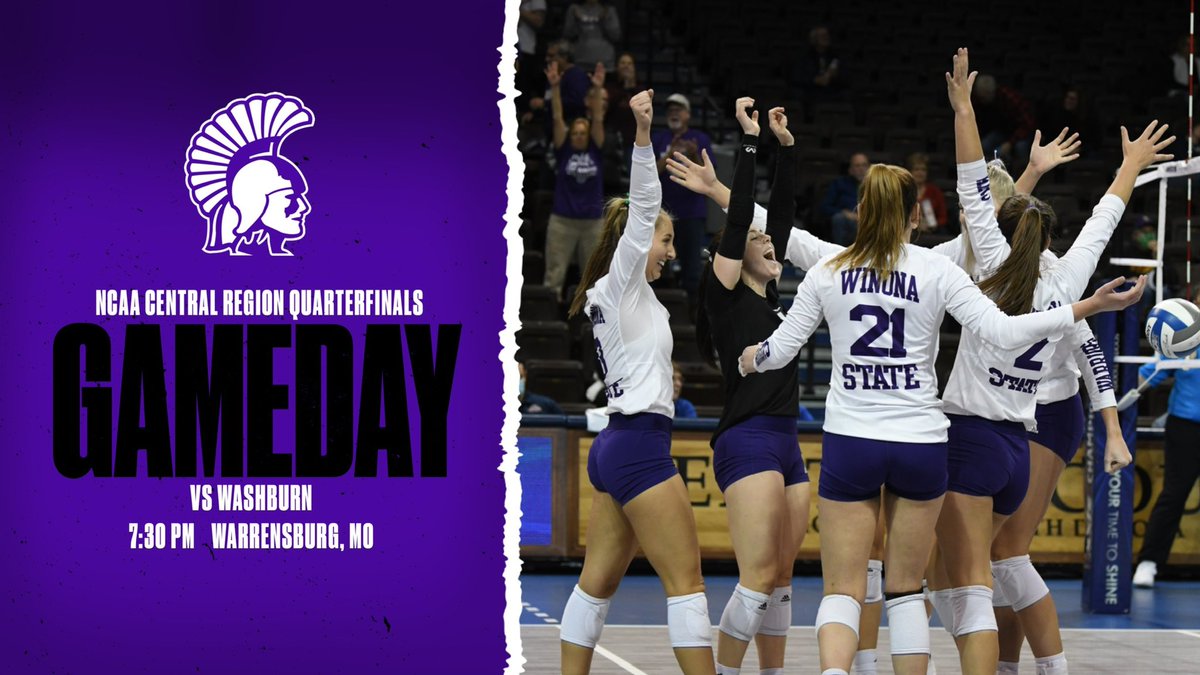 WinonaStateVB's tweet photo. 🏐GAME DAY😈

🆚 #5 seed Washburn University
📍 Multipurpose Building (Warrensburg, MO)
⏰ 7:30 pm
📹 https://t.co/uYFO9rhVxy
📊 https://t.co/bbyBm5lff9
😈 #D2VB NCAA Central Region Quarterfinals #D2VB https://t.co/Fhgte1G0Xd