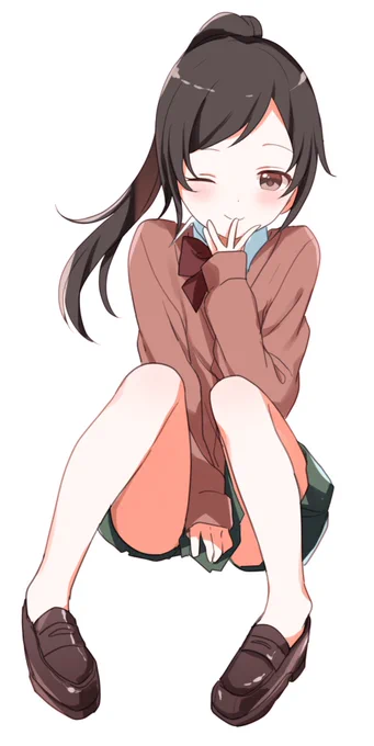 【お題箱】素足にローファーを履いたポニテJK 