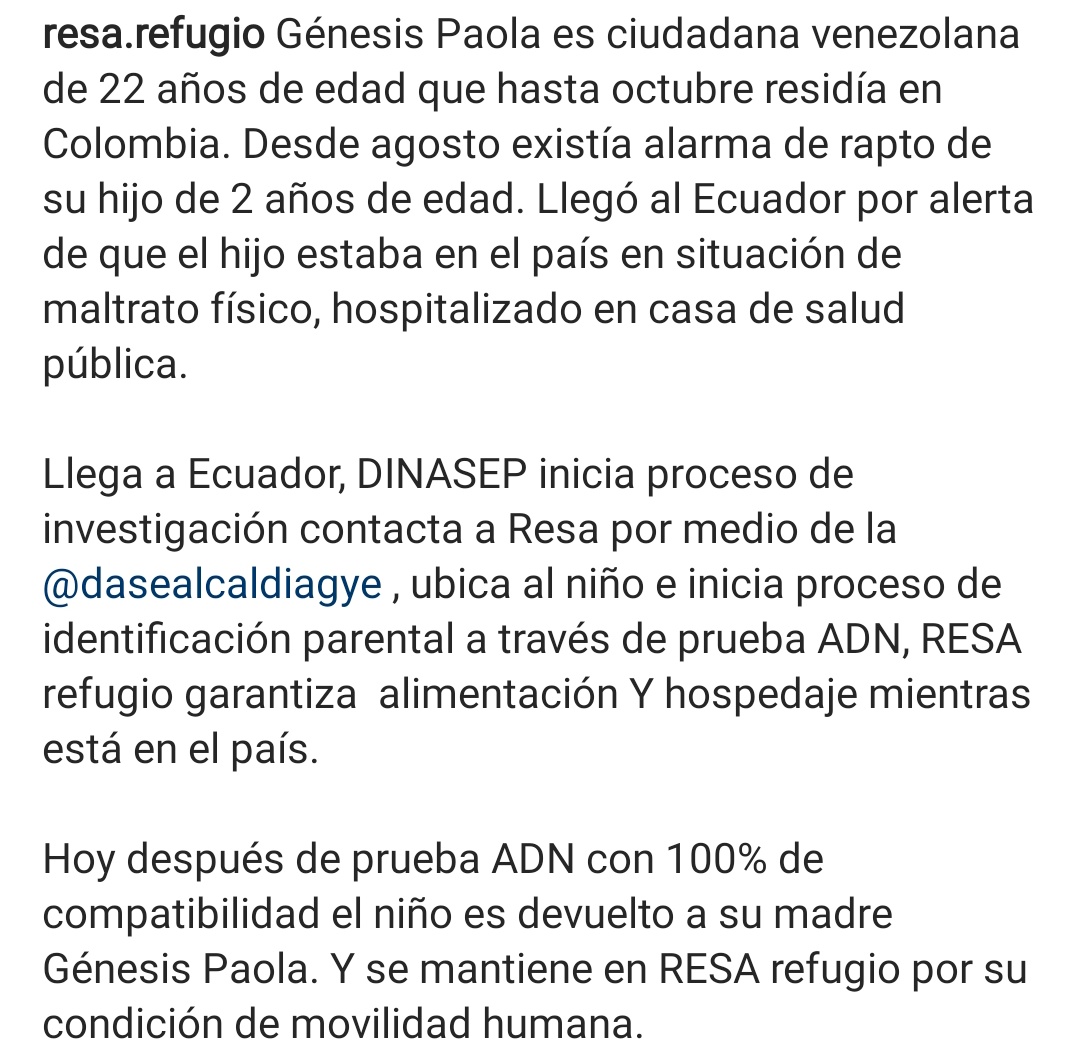 LissArguelloM's tweet photo. Gracias @PoliciaEcuador por su incansable labor ❤️ un niño más está a salvo en brazos de su madre.

🙌 #ResaRefugio siempre un hogar temporal para los más necesitados 🤳Síganos en IG 🌟 https://t.co/G3hYl0Y5Fo