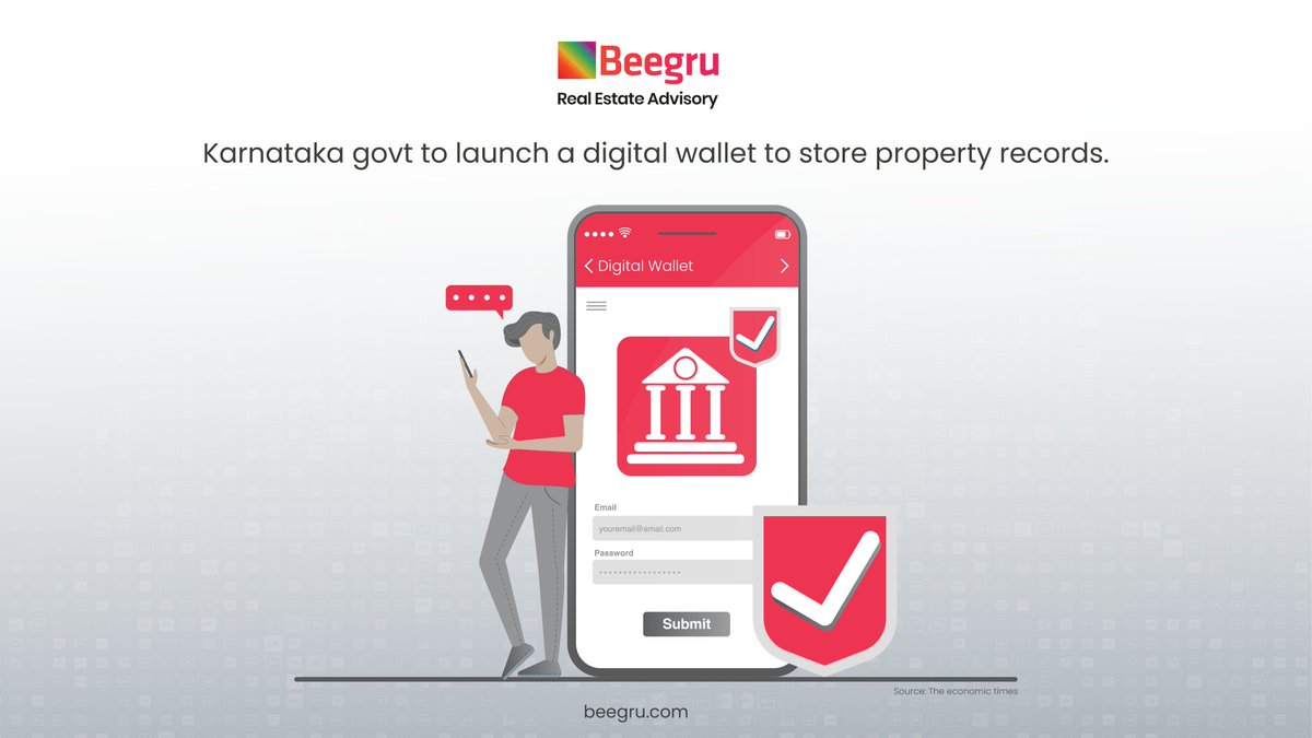 beegrurealty's tweet photo. Karnataka government plans to launch a digital wallet with a smartcard and key for storing property records.
-
https://t.co/ck6djzZLHN
-
#ETRealty #DigitalWallet #PropertyMarket #PropertyRecord #EconomicTimes #PropertyOwners #SmartGovernance #ResidentialProperty #LandTransaction https://t.co/U6Vb7YF1rm