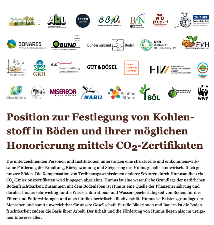 ackercrowd's tweet photo. #CarbonFarming nicht von den landwirtschaftlichen  Kernaufgaben entkoppeln!
Es bedarf Honorierung nachhaltiger Landbewirtschaftungspraktiken und keinem CO2-Zertifikatehandel sektorfremder Akteure,die damit an anderer Stelle Minderungsstrategien untergraben
https://t.co/k6cZagzVXN https://t.co/JX50JMIhPv