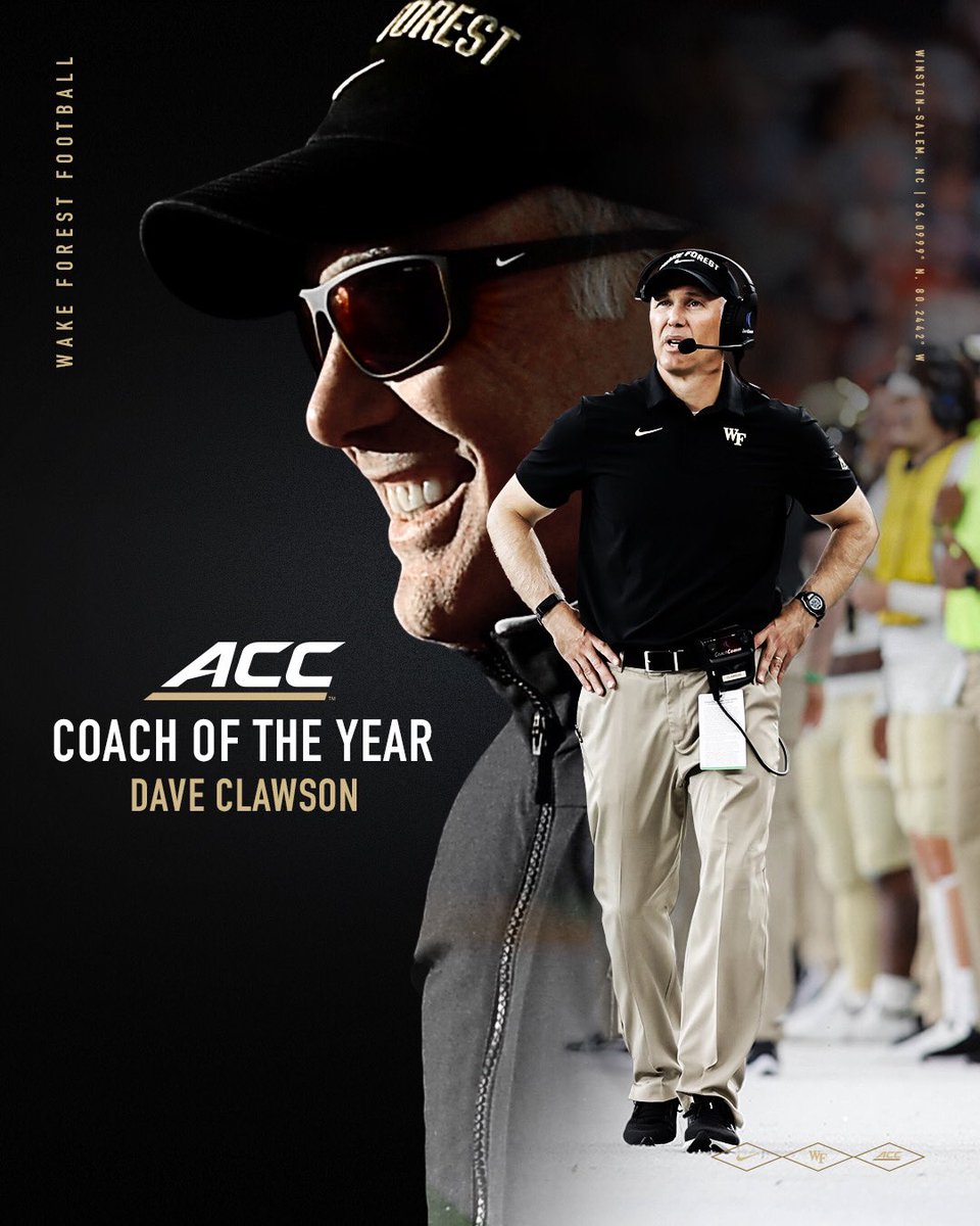 WakeFB's tweet image. 🏆 ACC Coach of the Year 🏆