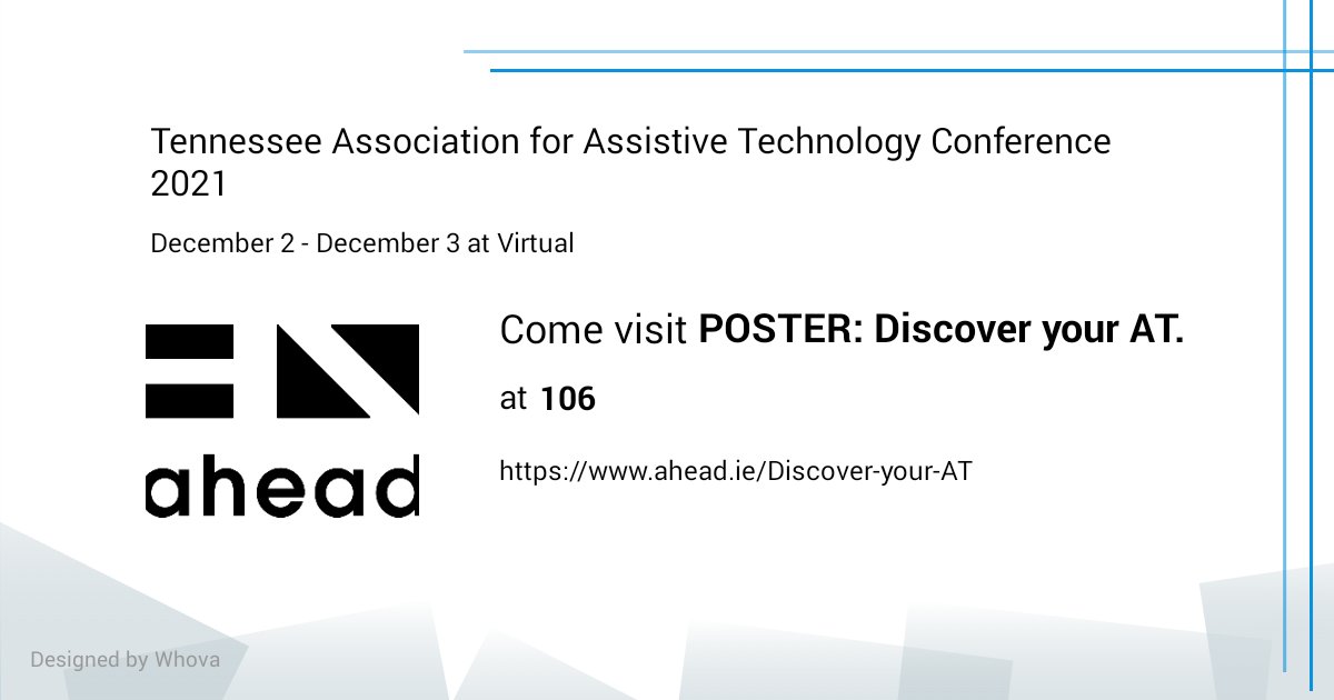 BolandTrevor's tweet photo. Come to visit our booth at Tennessee Association for Assistive Technology Conference 2021 #TAAT2021 https://t.co/YVW1cPRE3F