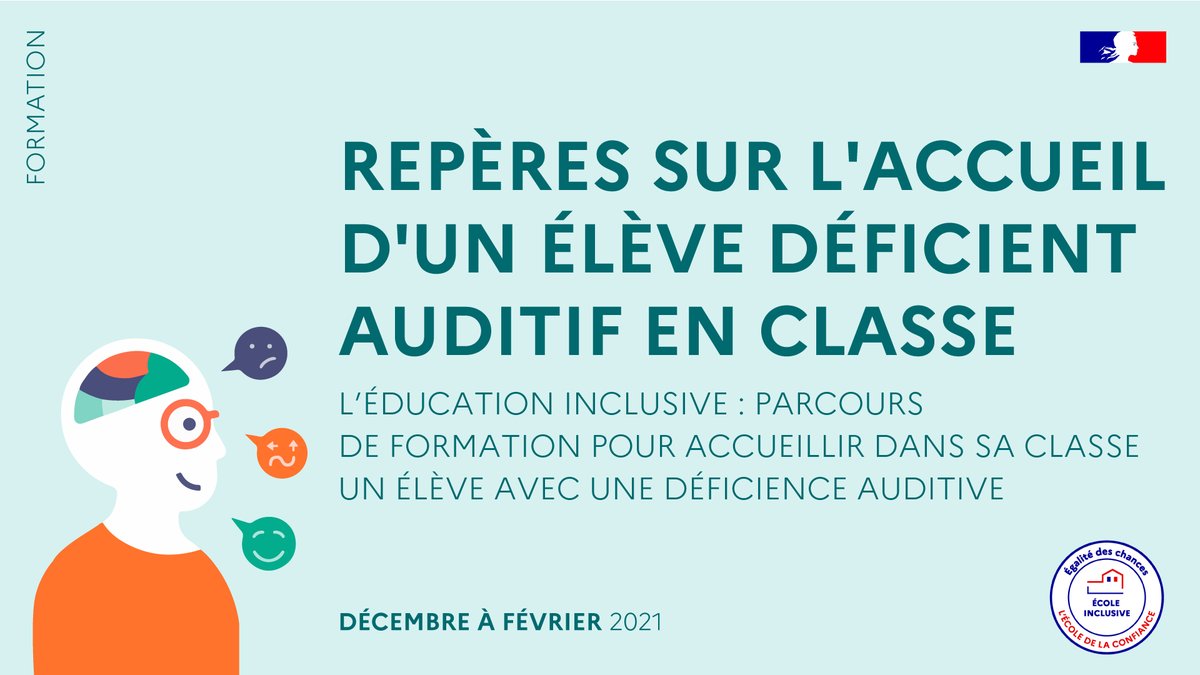 Canope_76_LH's tweet photo. [FORMATION] Vous accueillez des élèves en situation de déficience auditive dans vos classes et vous souhaitez découvrir comment faciliter cette #inclusion ?
Webinaires 🗓️15/12 et 12/01 avec Diane Bedoin @univrouen ➡️https://t.co/idHT2vpL0O
Programme ➡️https://t.co/tR7ZVFZAxF https://t.co/s6TU0psmut