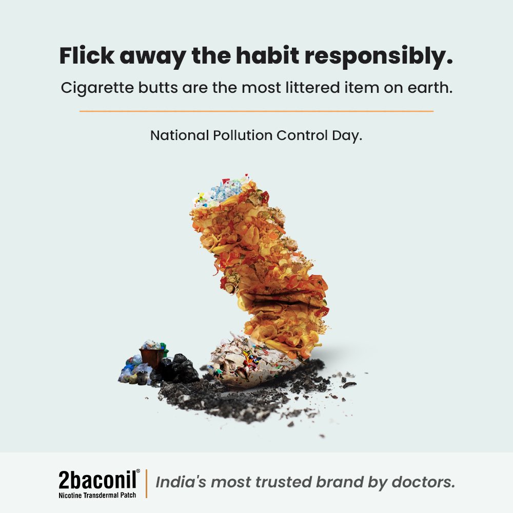bcwebwise's tweet photo. Did you know? Cigarette butts take years to decompose into micro plastics that inhibit plant growth and are hazardous to marine life! All the more reason to quit, with @2baconil , today! 

#2baconil #Patch #Nicotine #Cigarette #Smoke #Smoking #Healthy #NationalPollutionControlDay https://t.co/LqPkLnGijW