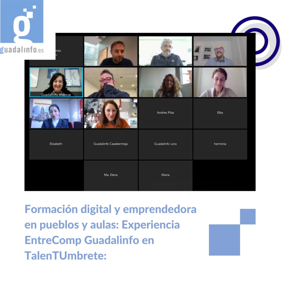 Formación digital y emprendedora en pueblos y aulas: 💪❤Competencias para la vida. Experiencia #EntreComp #Guadalinfo en #TalenTUmbrete ➡️ mtr.cool/qaojkhdwhq #vidadigital