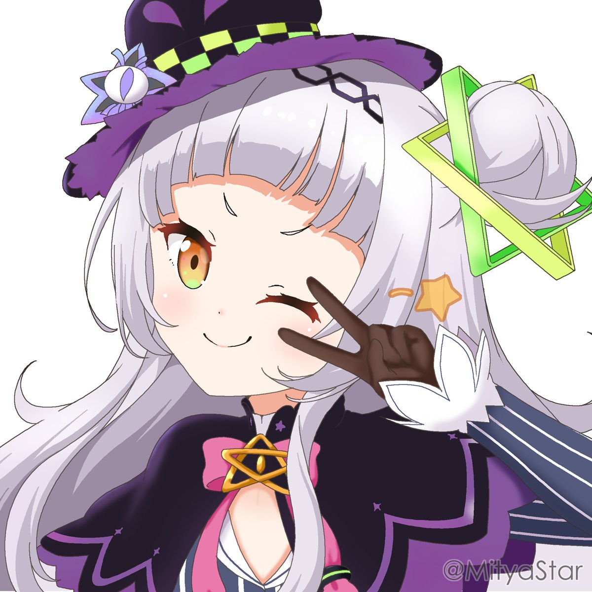 紫咲シオン 「シオンちゃん #シオンの書物 」|みーちゃ 🌠のイラスト
