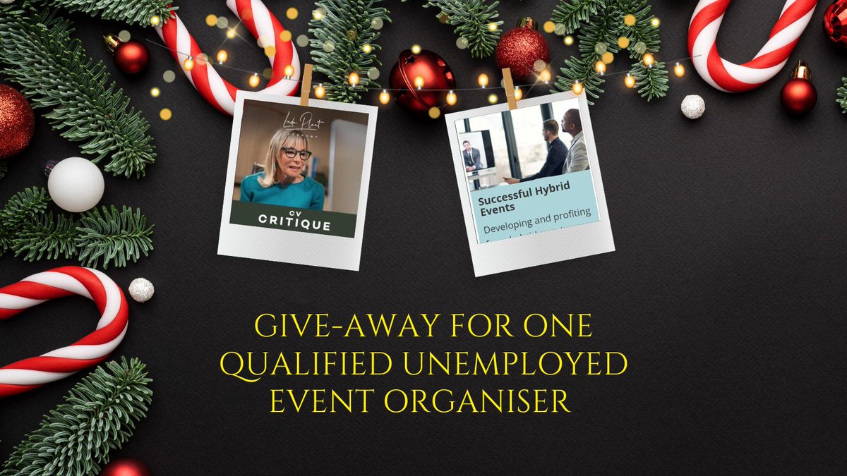 📢Calling all unemployed event organisers🗣
We have 1 x CV critique review by the BBC's Apprentice Interviewer <a href="/LindaBPlant/">Linda Plant</a> and 1 x course in Hybrid Events by <a href="/themediahouse1/">Claire Wormsley</a> to give away!
👉To apply please share CV to: hello@thevirtualeventsexperience.co.uk 
#eventprofs #socent
