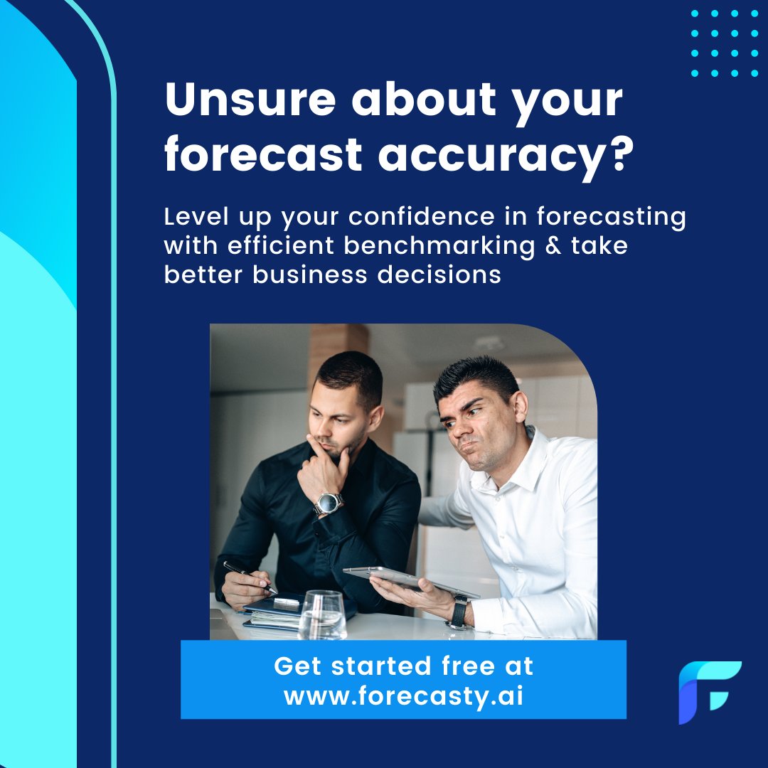 ForecastyAI's tweet photo. Feel unsure about your forecast accuracy? Try out our tool now to confidently benchmark your forecast accuracy with state-of-the-art #AI technology!
👉 Get started free here: https://t.co/bNwePgW6Nl

#ForecastyAI #forecast #accuracy #ai #ml #forecasts #business #businessdecisions https://t.co/YjVq2YZdpZ