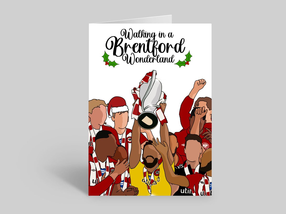 nxccz's tweet photo. Walking in a #Brentford Wonderland.. 🏆✨🎄 shop the card at https://t.co/imp2k5gf3V #BrentfordFC https://t.co/tcz8bQLItj