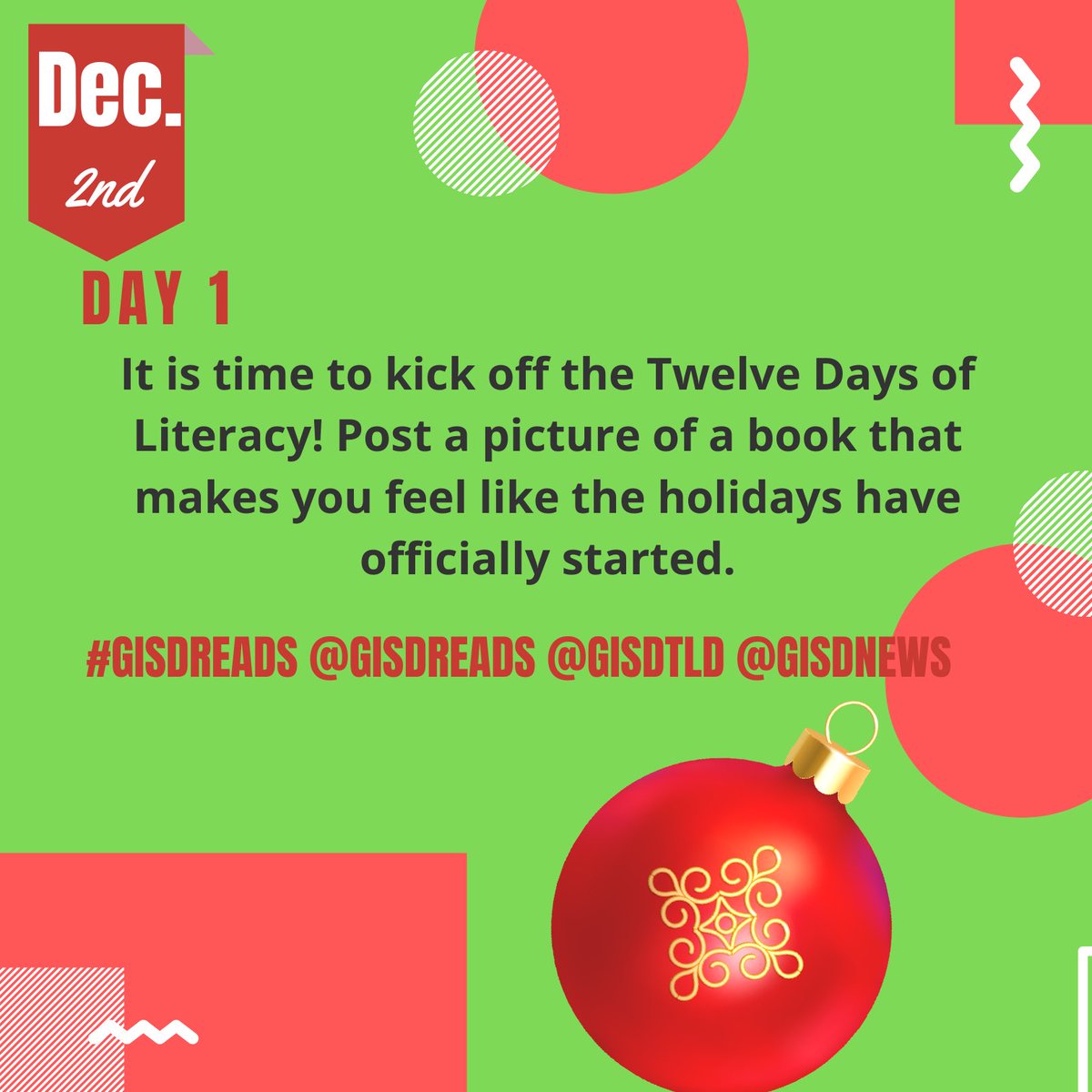 GISDREADS's tweet photo. GISD’s 12 Days of Literacy -Day 1 The magic of Christmas exists for those who believe! this books kicks off the holiday season for me.  @gisdnews @GISDTLD @GISDlibraries https://t.co/z8yB6MvgnV