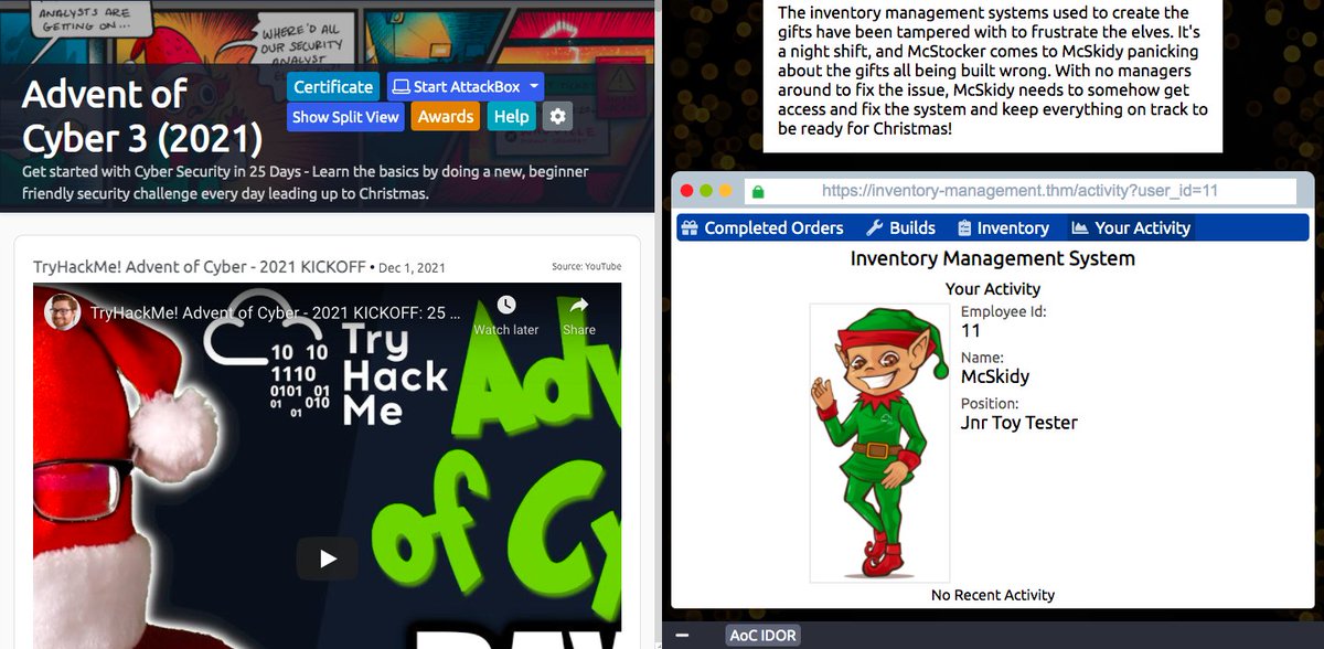 Abhinavvpandeyy's tweet image. The Christmas fun is here with the @RealTryHackMe  Advent of Cyber 2021🎅🎄. Let&apos;s do it, cybernauts!💪
Day 1 completed.
@_JohnHammond!

#thm #Adventofcyber2021