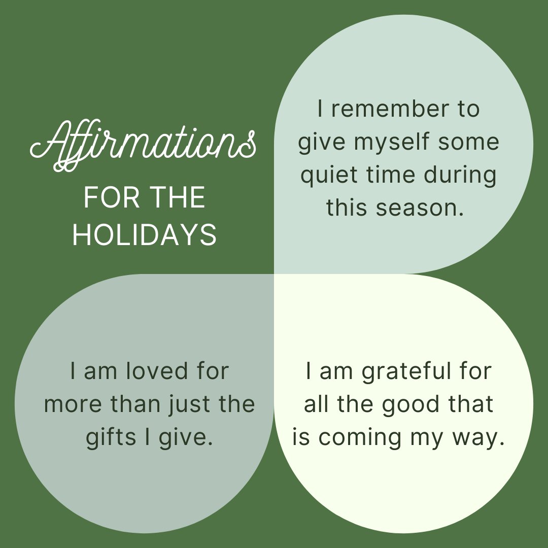 If you begin to feel a bit overwhelmed this holiday season, use these affirmations as your guide to peace and patience.