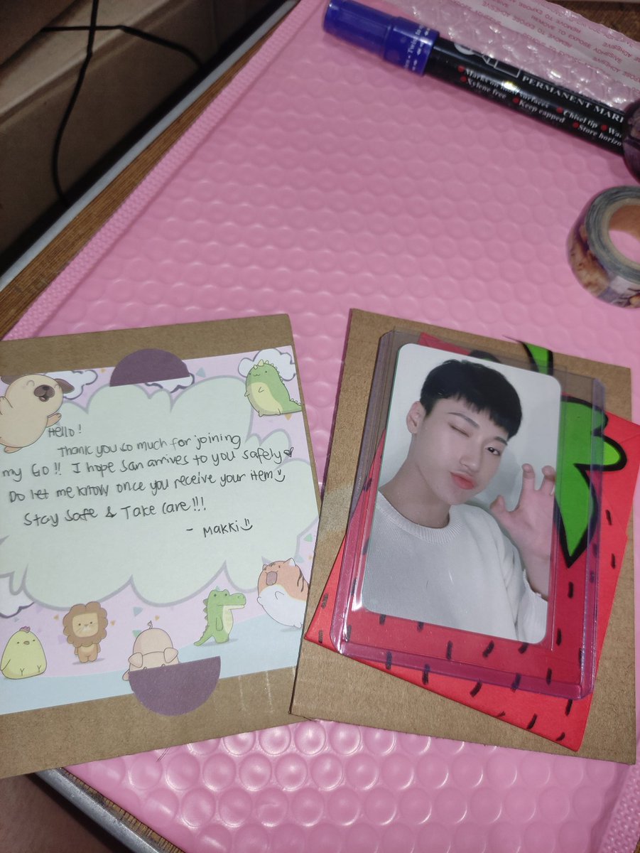 wtbkai's tweet photo. #wtbkaimails 💌 #thanxxmakki

received this last week &amp; forgot to post a feedback 🥺 san is homeee, thank you @hwac4rt for packing it safely and for the freebies hehe ❤️❤️ always stay safe too :) https://t.co/YzefeulhR4