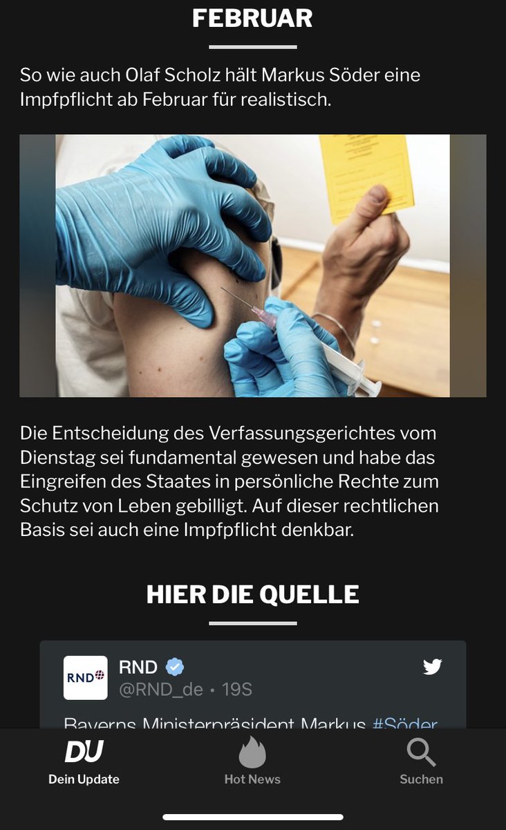 Joa, dann wird es Mal Zeit sich Waffen zu besorgen, da ich mir ziemlich sicher bin dass die impfpflicht einen Bürgerkrieg auslösen wird. GL schonmal an alle