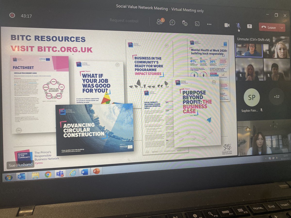torswalsh's tweet photo. Thank you to our two speakers from @BITCCymru and @CWICWales for their presentations at our Social Value Network meeting talking about responsible business practice and supporting industry and educational engagement through experiential experiences https://t.co/G8fxEoaHc3