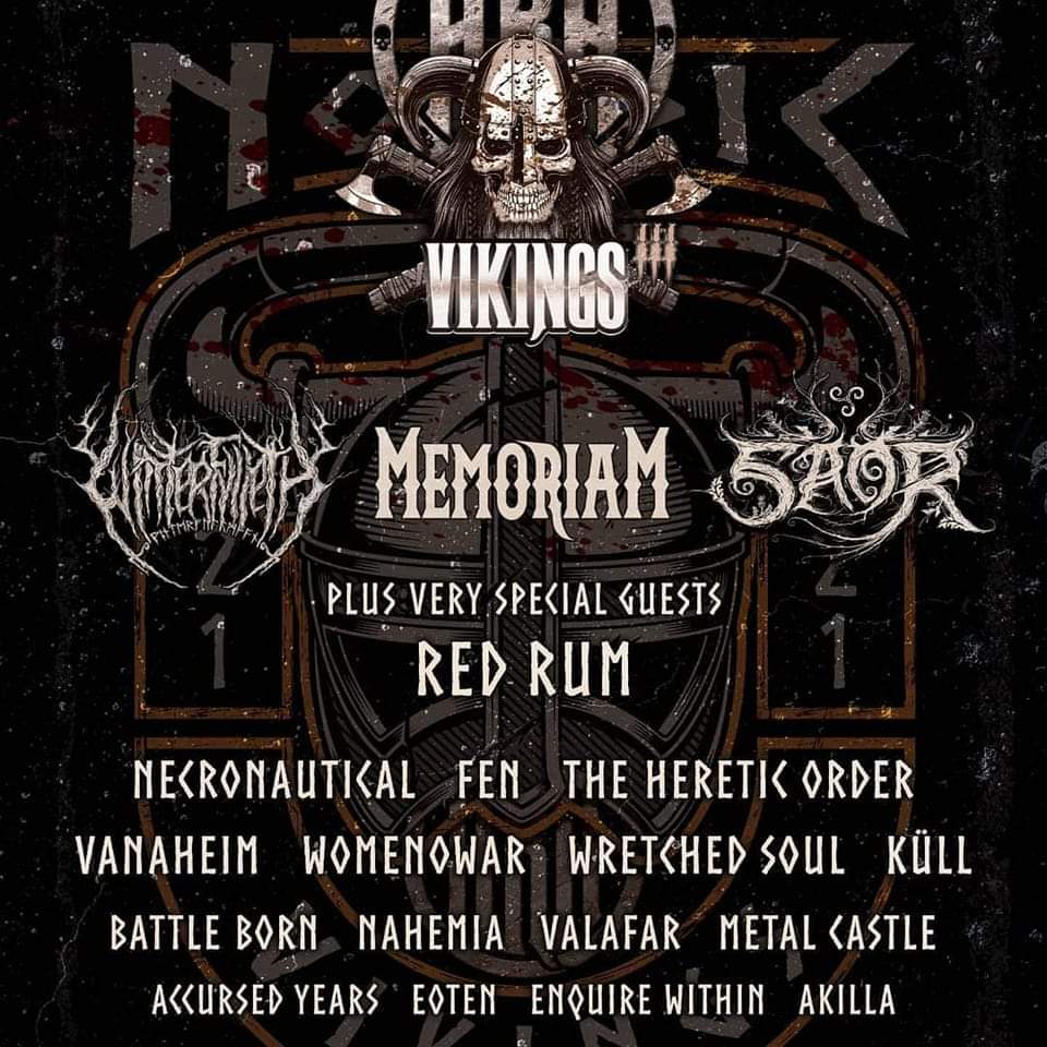 Updated HRH Vikings poster. 

Quite a few lineup changes due to the recently imposed restrictions, nevertheless, it will be a great night of metal!

See you on Saturday!

\m/