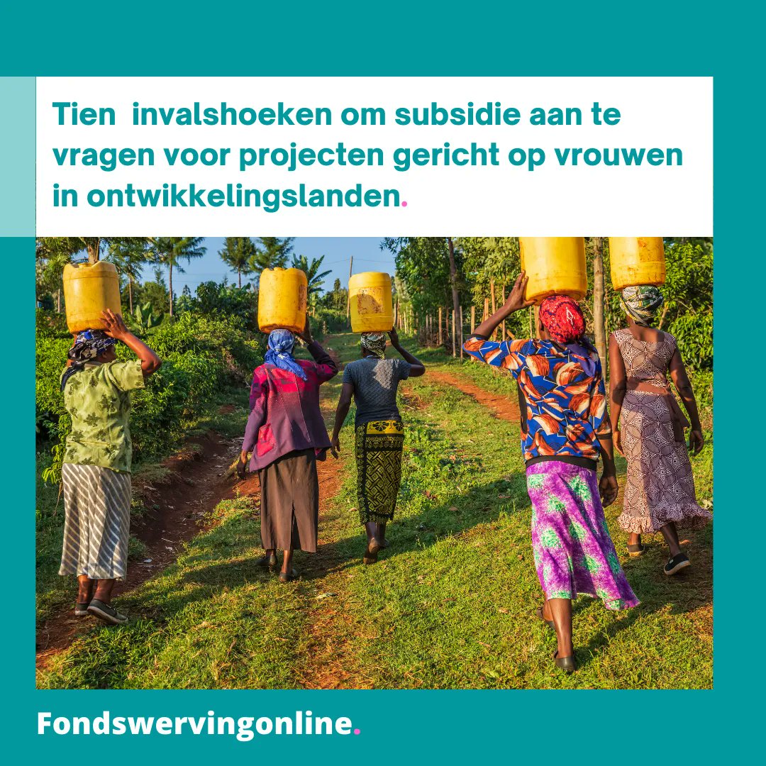 TenPages's tweet image. TIP: TIEN INVALSHOEKEN OM SUBSIDIE AAN TE VRAGEN VOOR PROJECTEN GERICHT OP VROUWEN IN ONTWIKKELINGSLANDEN ❤️ie: 
In dit artikel aandacht voor een aantal fondsen die mede subsidie verstrekken voor projecten gericht op vrouwen in ontwikkelingslanden.
Zie: buff.ly/3lpL8vd
