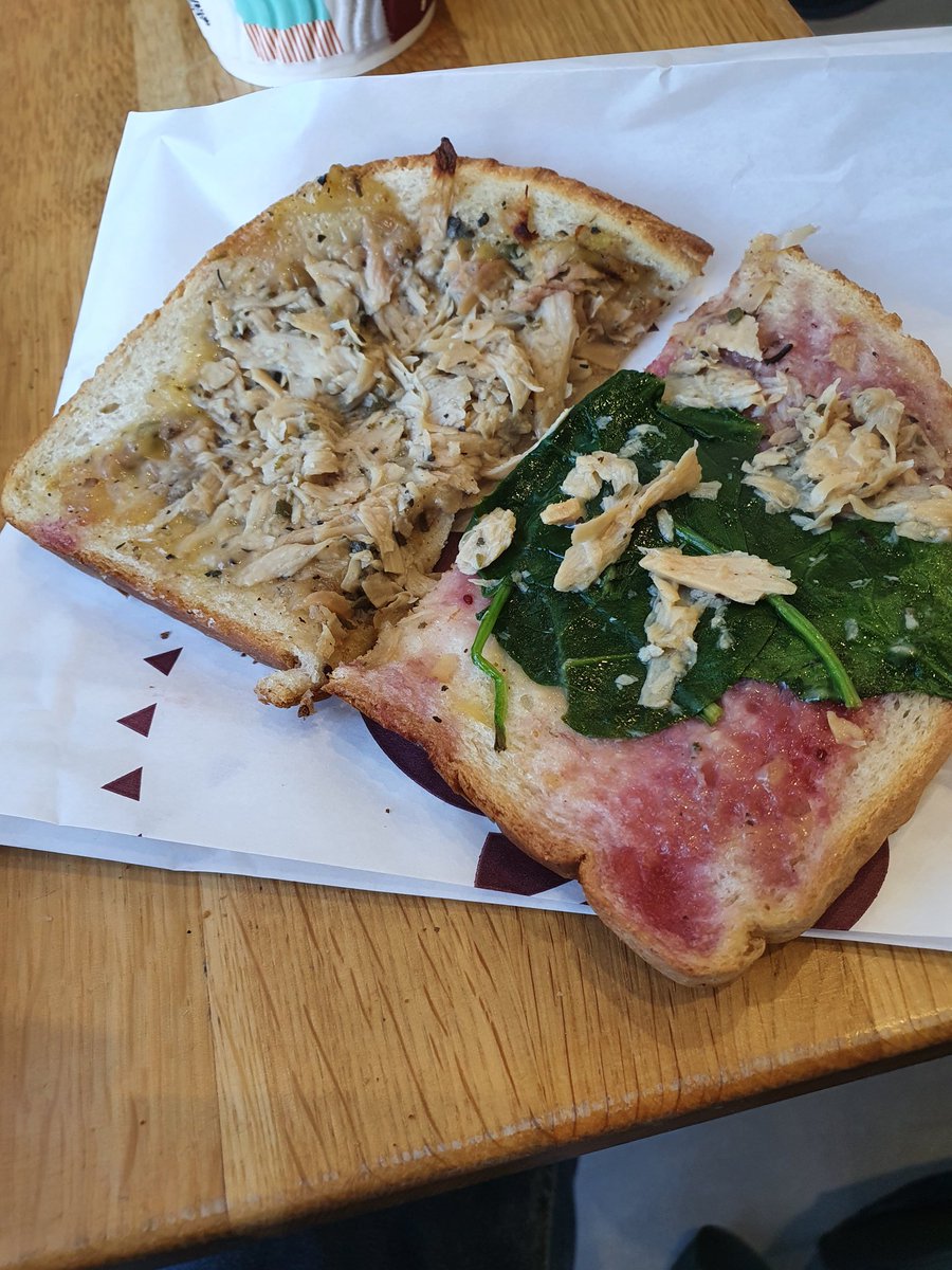 Chose the festive Turkey and Cranberry toasties at <a href="/CostaCoffee/">Costa Coffee</a> 
Big mistake. Looks awful, tastes awful, and limp - less a toastie than a soggie. #Horrible