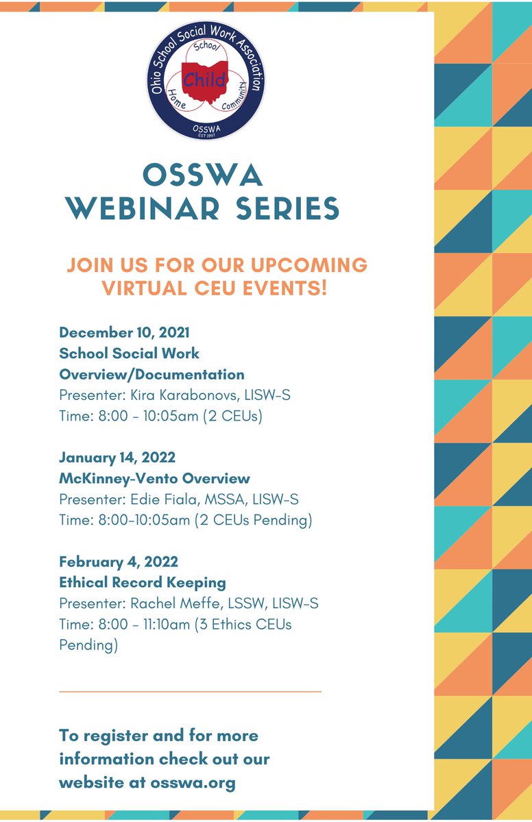 OSSWA_'s tweet photo. Also happening - OSSWA Webinar Series! 😊

Register at: https://t.co/DmCwmVyto1 https://t.co/Vayxfo3Bm8