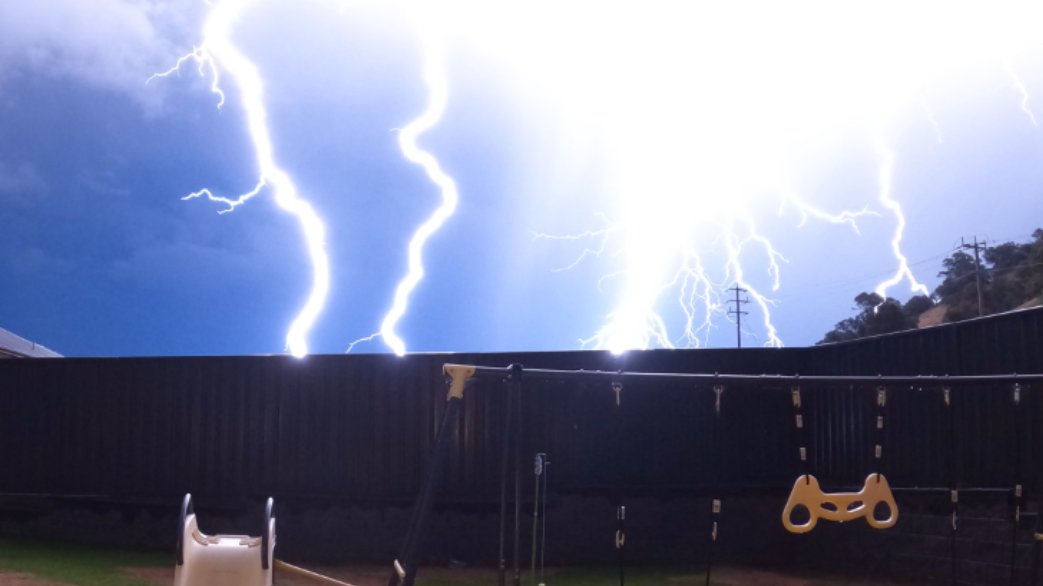 techAU's tweet image. A still photo from tonight's GoPro timelapse. #VicStorms