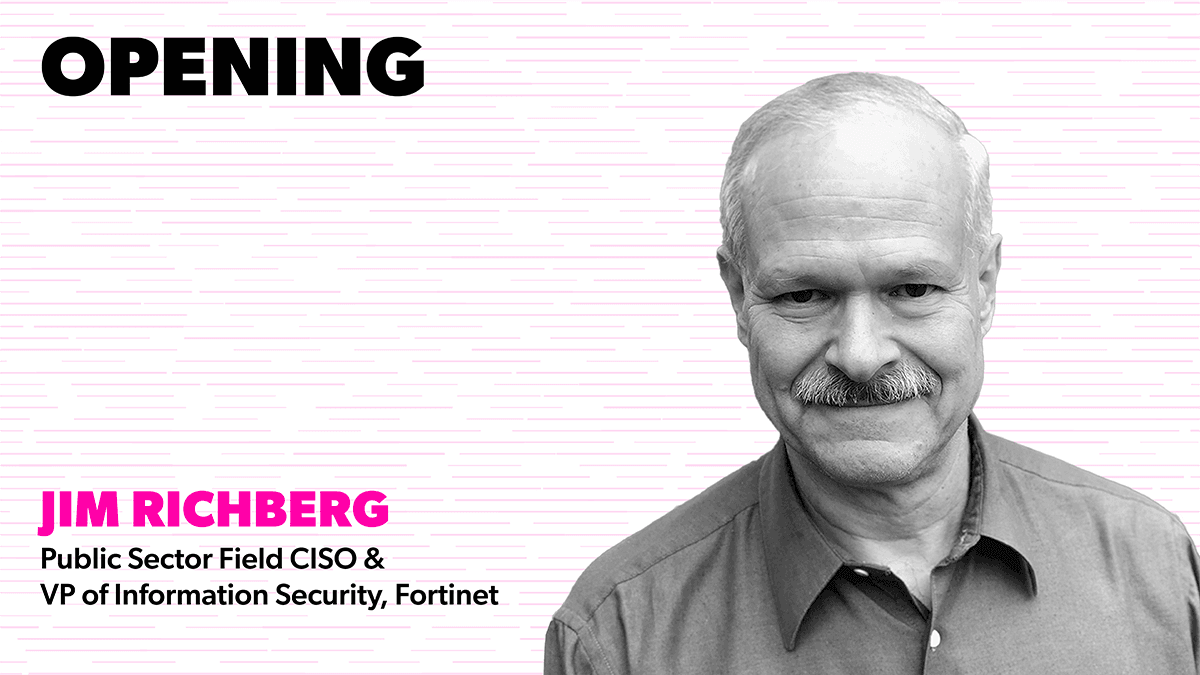 fedscoop's tweet photo. The #FortinetSecuritySummit is kicked off with opening remarks from Jim Richberg, CISO, Public Sector, @Fortinet. For more on today's lineup of incredible speakers, find the full agenda here: https://t.co/rEBeI5uDOf https://t.co/KZsdI3j8gc